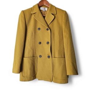 JONES NEW YORK Yellow Wool Blazer Jacket